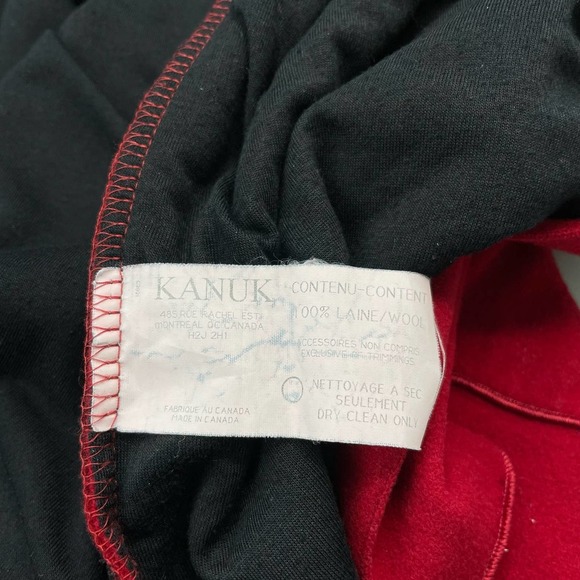 KANUK Vintage 100% Wool Set Top &  Hat Sz 2 Red - Picture 10 of 12